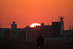 12月3日の夕日