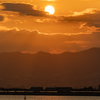 大阪湾夕日1