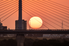 少し前の夕日　2