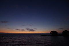 7月26日琵琶湖の夕日4
