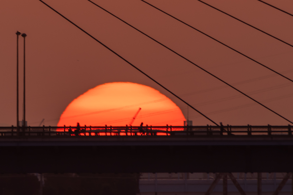 少し前の夕日　3