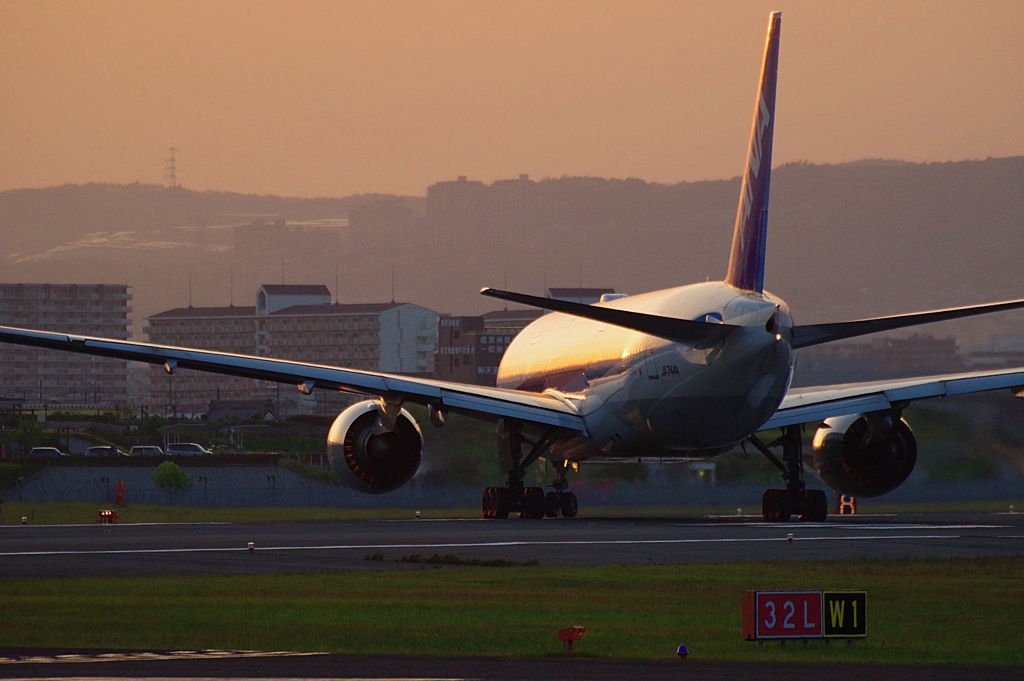 夕焼け飛行機2