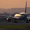 夕焼け飛行機2