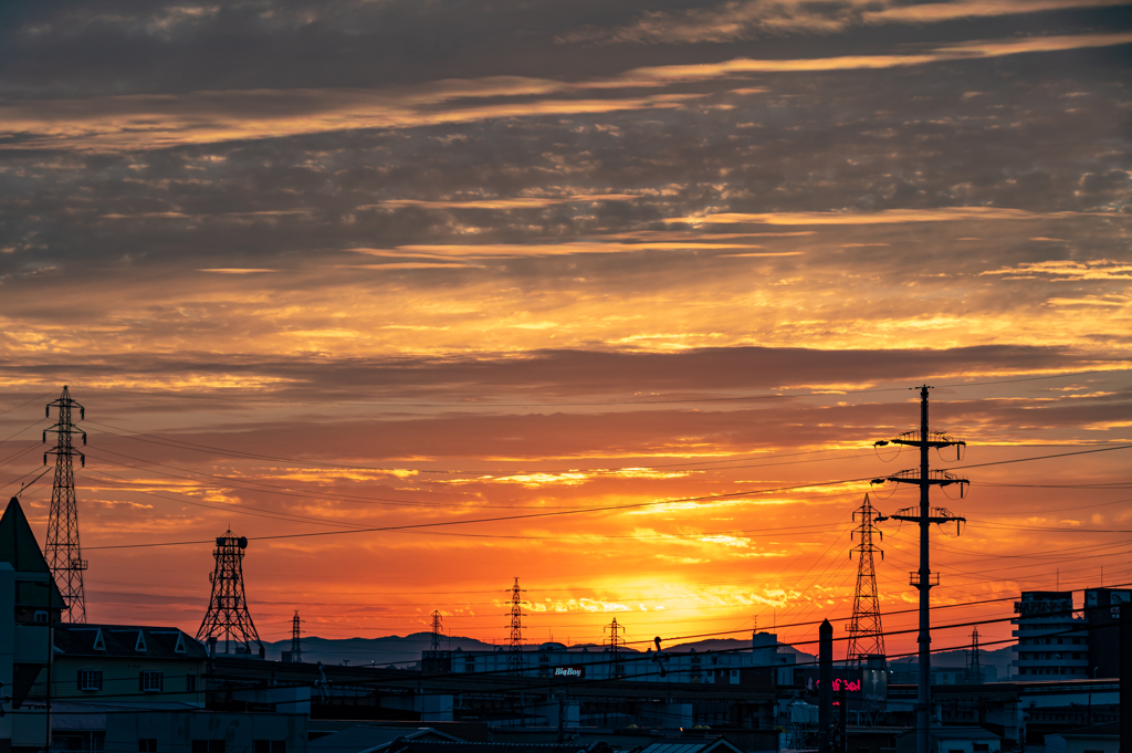 焼ける空