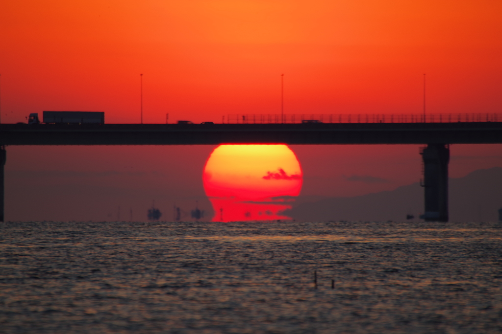 大阪港夕日２