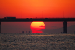 大阪港夕日２