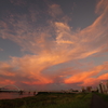 8月21日夕焼け街並み