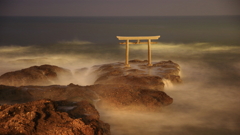 静夜の神磯鳥居