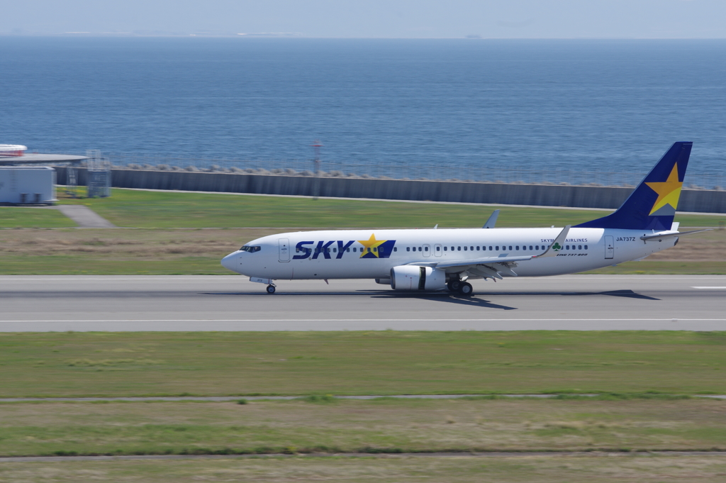 着陸時の流し撮り！ 神戸空港