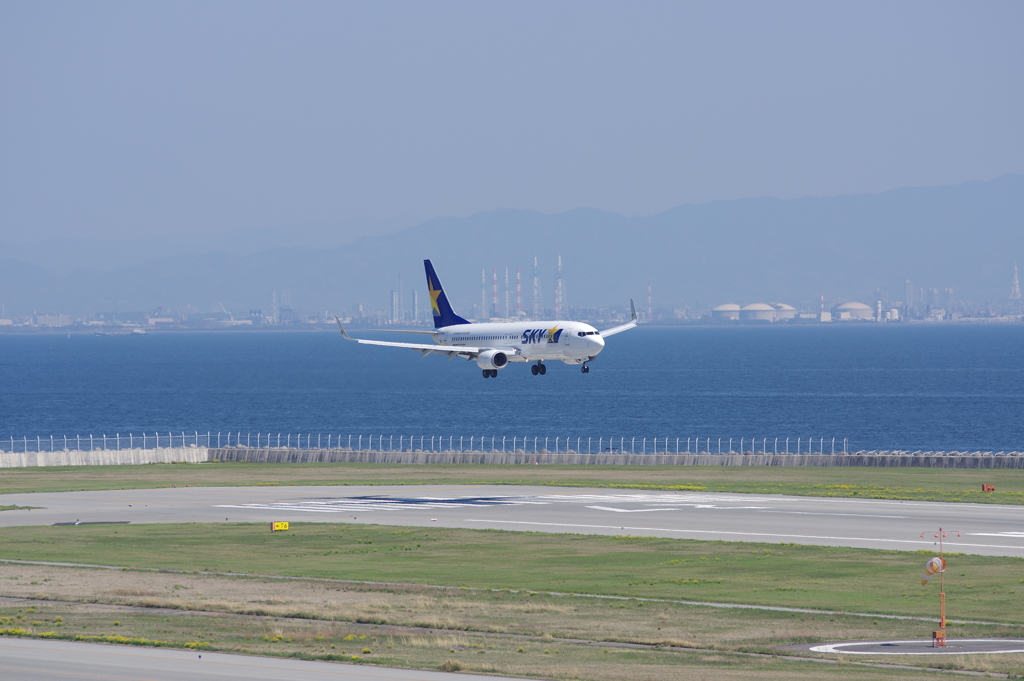 着陸寸前！ 神戸空港