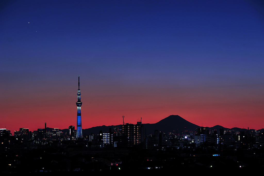 富士山とスカイツリー