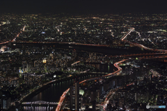 スカイツリー展望台から見た夜景