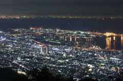 摩耶山 掬星台から見た六甲の夜景