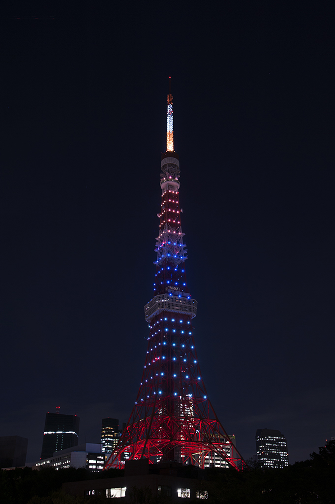 東京タワー「リオオリンピック・パラリンピック」特別ライティング
