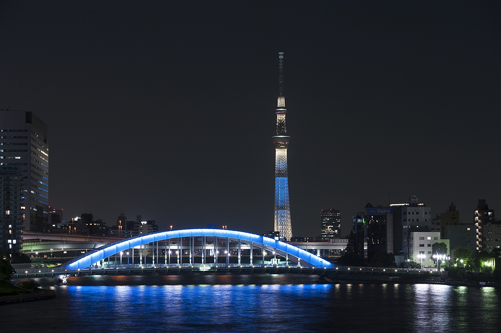 永大橋とスカイツリー