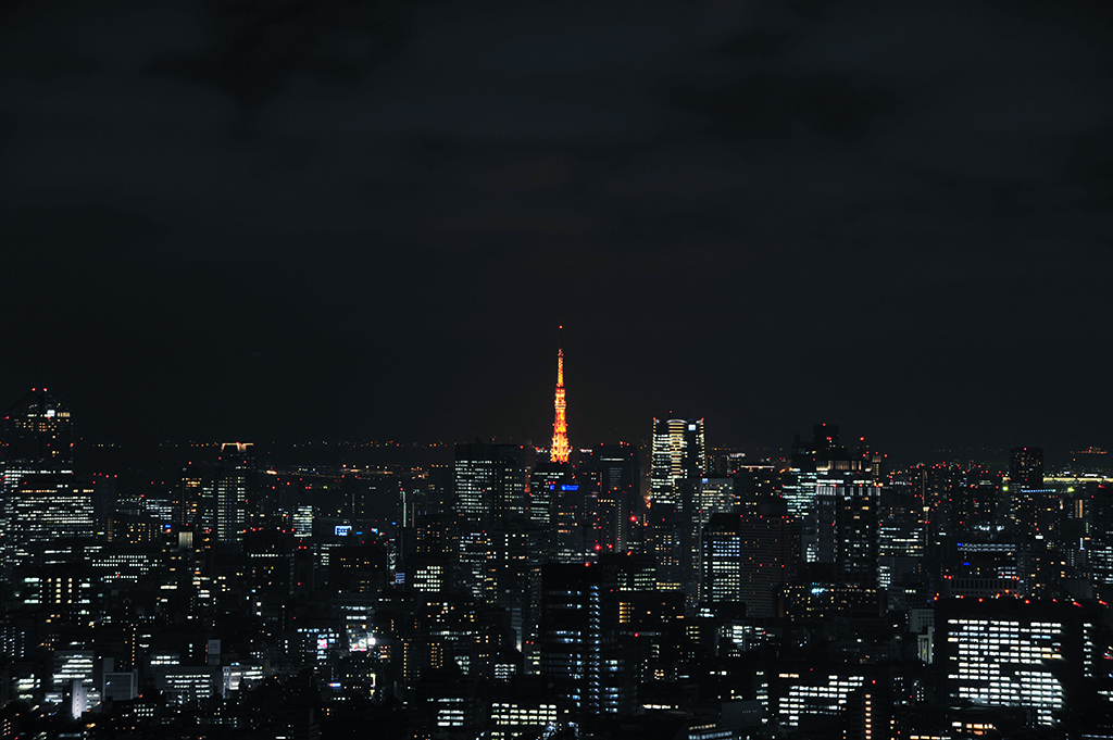 サンシャイン60展望台から見た東京タワー