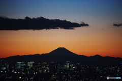 富士山の夕景