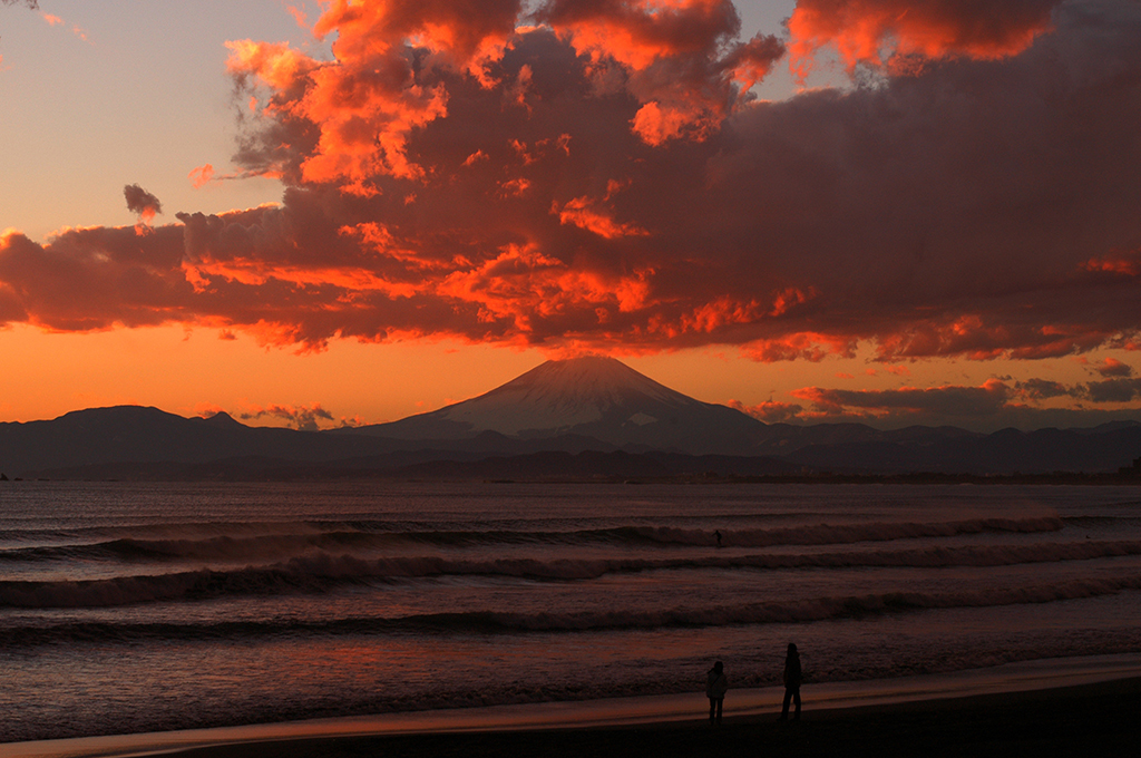 江ノ島から見た富士山