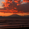 江ノ島から見た富士山