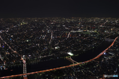 スカイツリー展望台から見た夜景