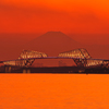 富士山と東京ゲートブリッジ