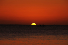 タヒチ　ボラボラ島　サンセット　2006年9月16日