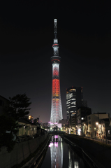 スカイツリー　クリスマス特別ライティング「キャンドルツリー」