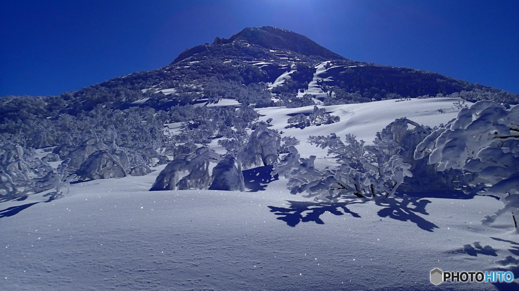 磐梯山の樹氷群