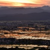 会津盆地に日が沈む④