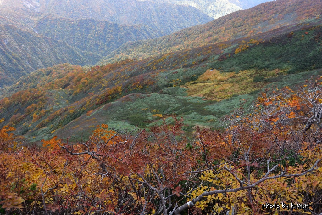 朝日連峰の紅葉2023③