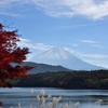 富士と西湖と紅葉