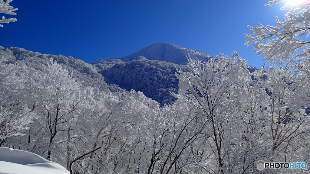 樹氷と磐梯山②