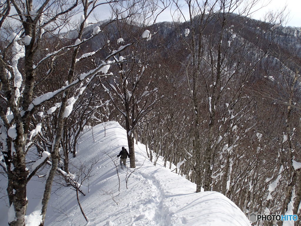 雪山と戯れる②