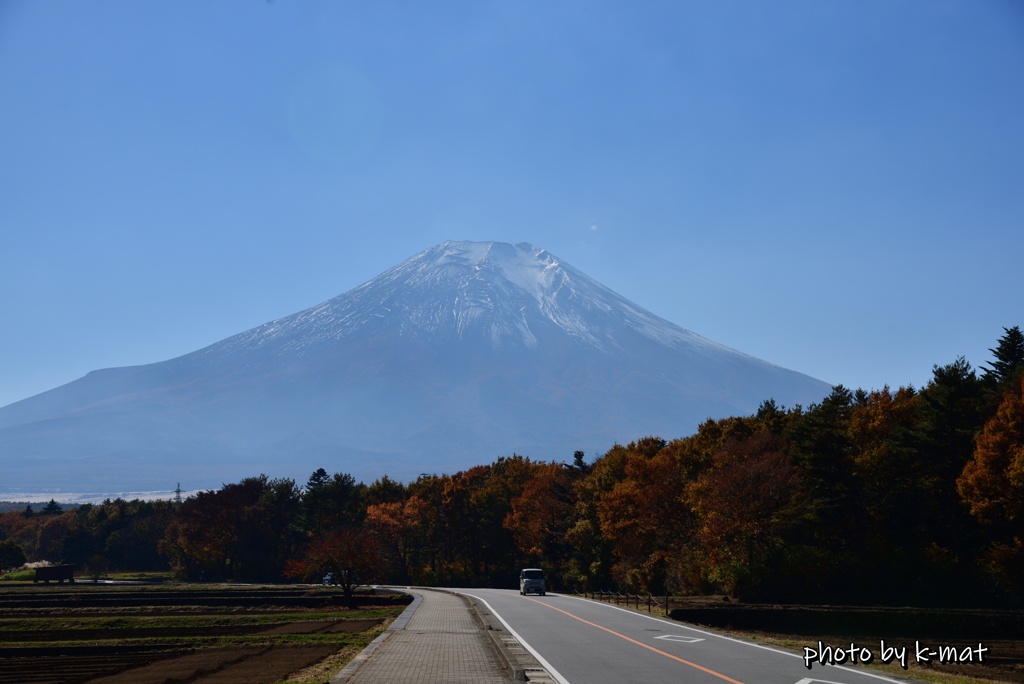 紅葉と富士
