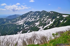 残雪の守門岳