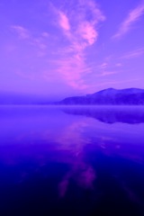 朝の山中湖