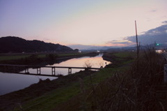 遠賀川夕景