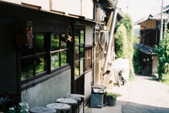 パン屋の店先