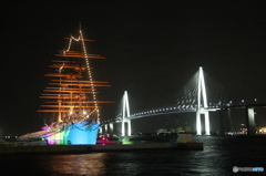 海王丸と新湊大橋