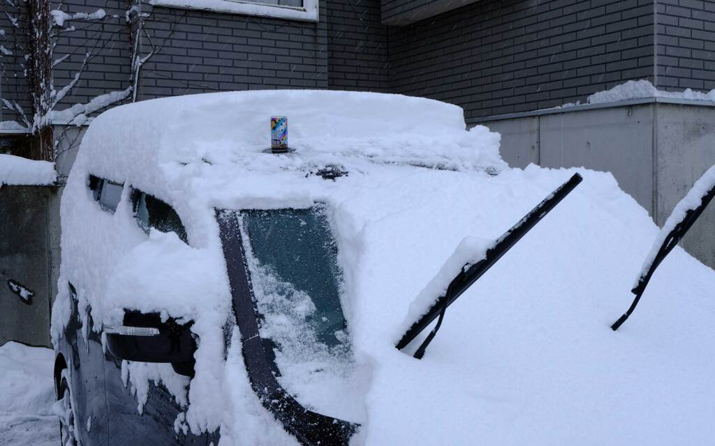 恒例の1枚(車＋雪)