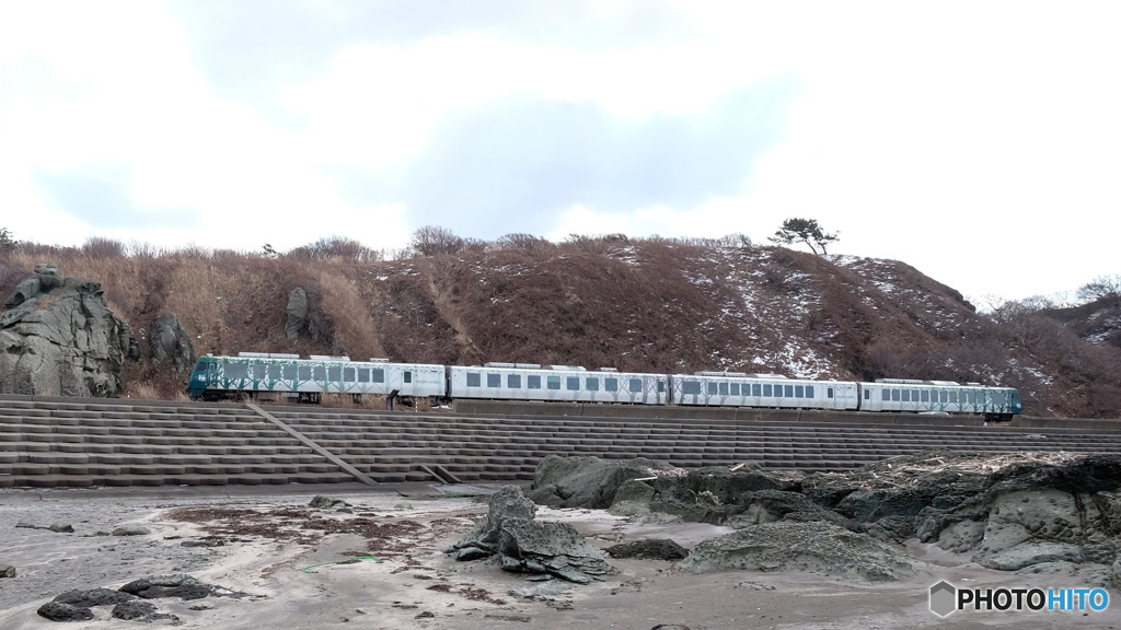 列車の写る風景