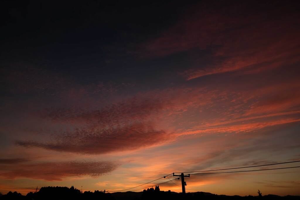 今日の西の空