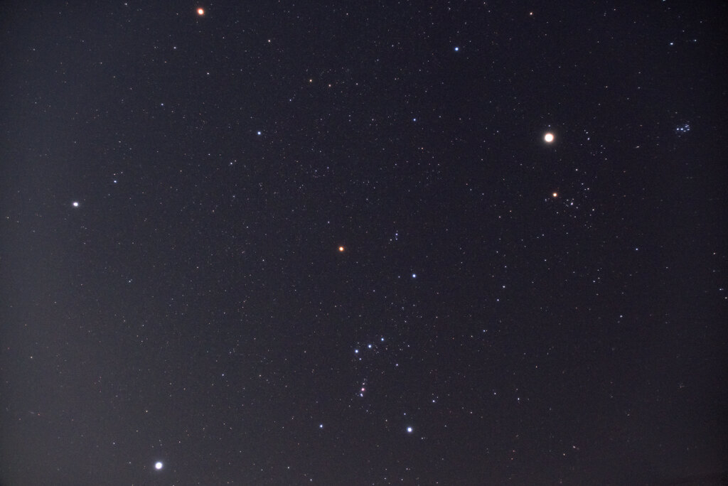 オリオン座と惑星