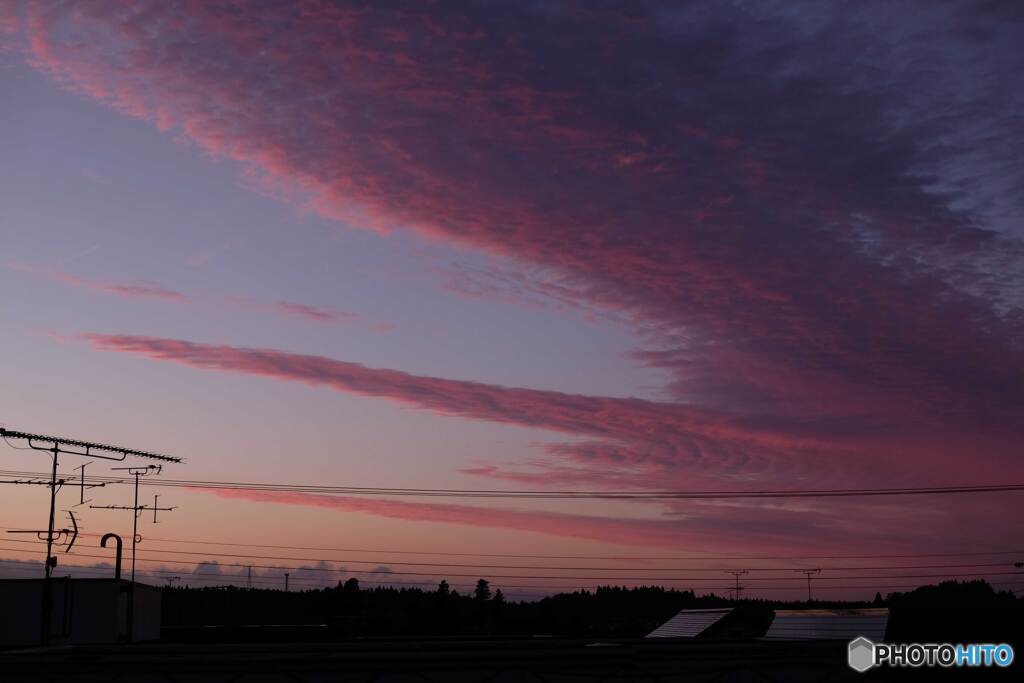 自宅から夕焼け