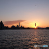 青森港の夕日に、センサーのゴミを添えて 2056