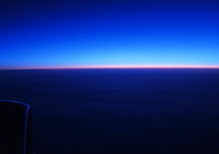 シベリア上空の夜明け１