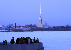 冬のペトロパヴロフスキー大聖堂