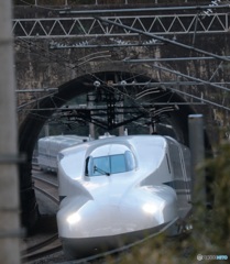 新幹線　トンネル抜き練習