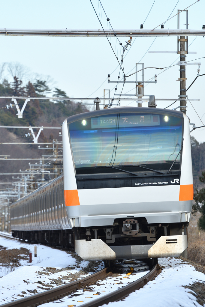 雪残る甲斐路をゆく②