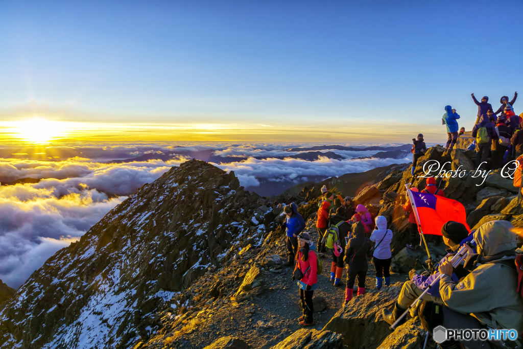 日の出＠大日本帝国歴史中一番高い山　新高山3952メートル